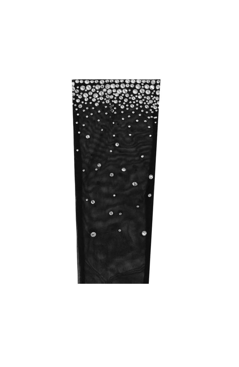 Miss Circle Izzy Crystal Opera-length Gloves, Alternate, color, Black