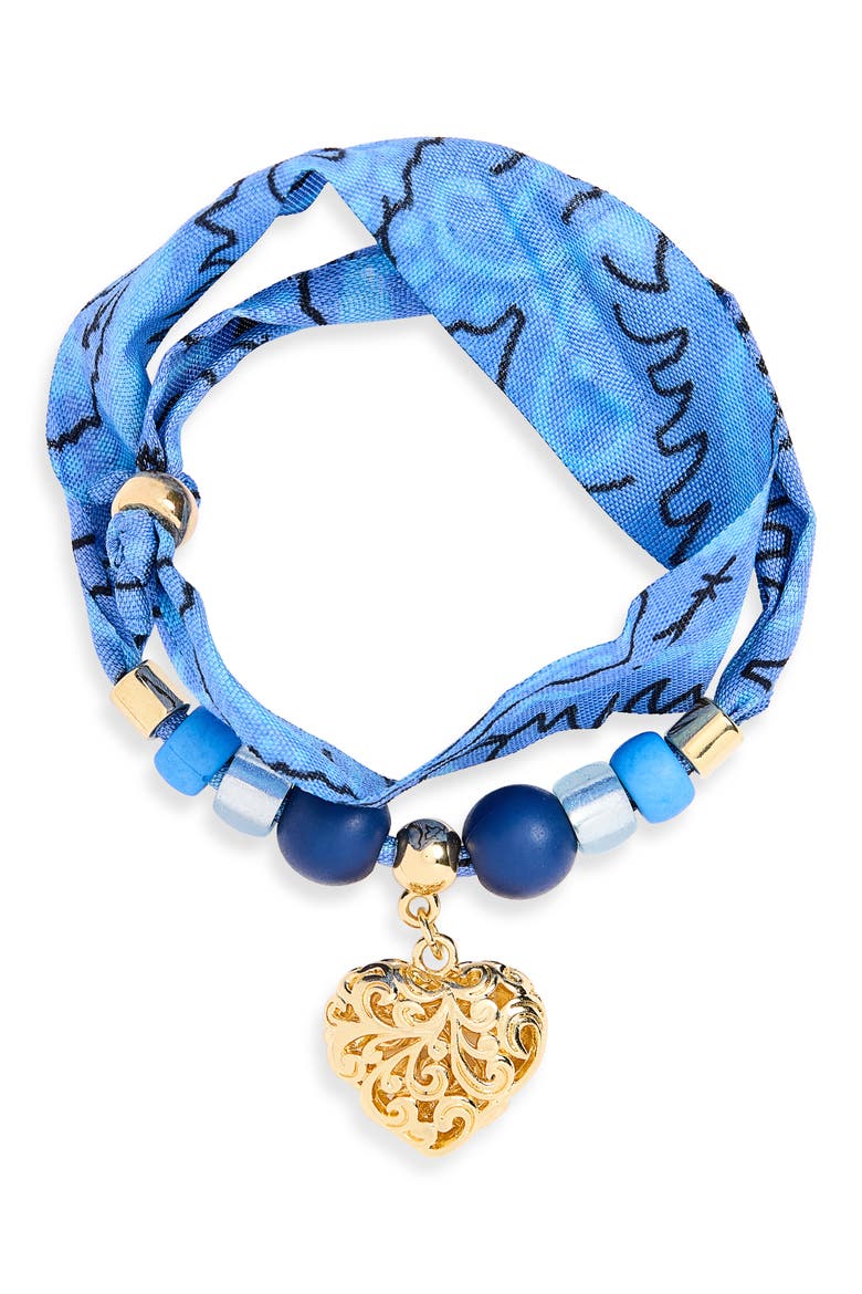 Bandana Charm Bracelet, Main, color, BLUE