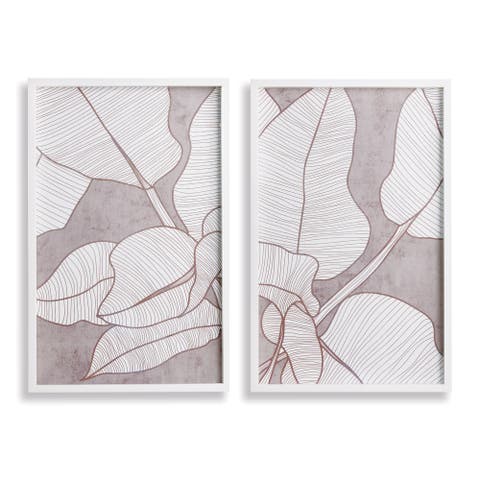 Palm Leaf Prints Set of 2