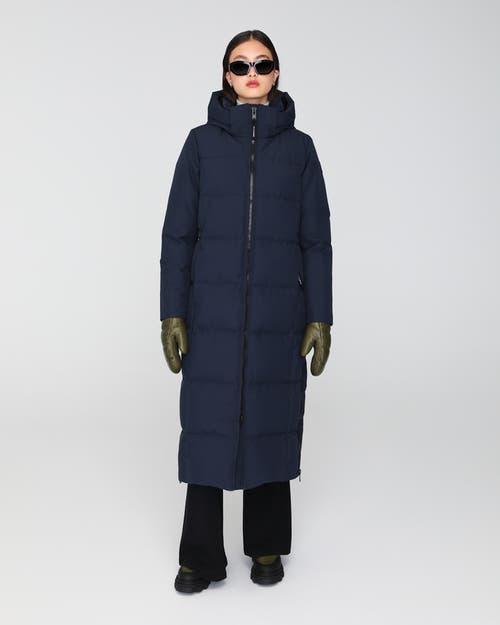 Quartz Co. Sofia 2.0 | Hooded Down Winter Jacket In True Navy