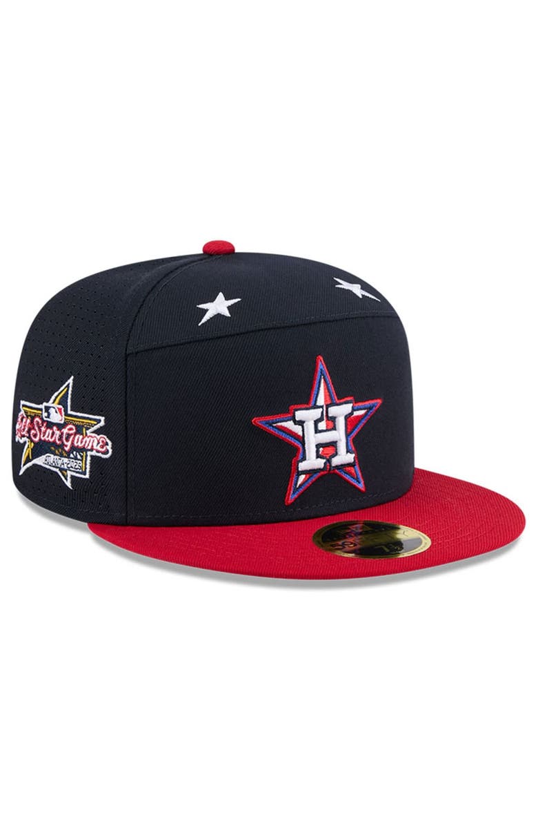 New Era Men's New Era Navy/Red  Houston Astros 2025 MLB All-Star Game Workout Side Patch 59FIFTY Fitted Hat, Alternate, color, Navy