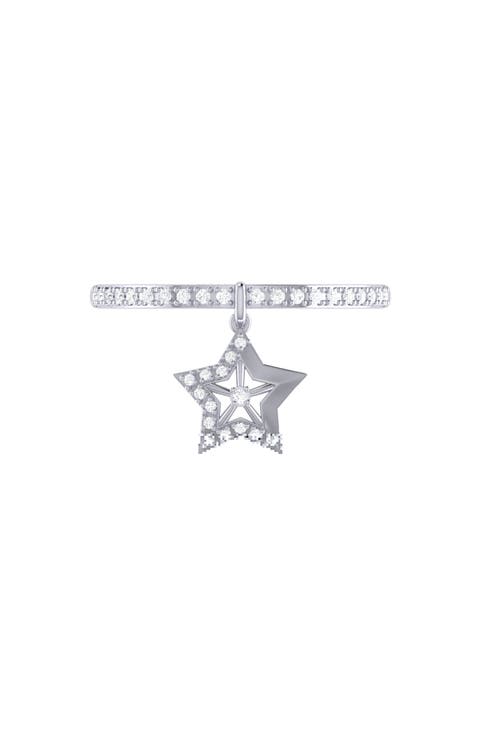 Dreamer Lucky Star Diamond Charm Ring - 0.13ct.
