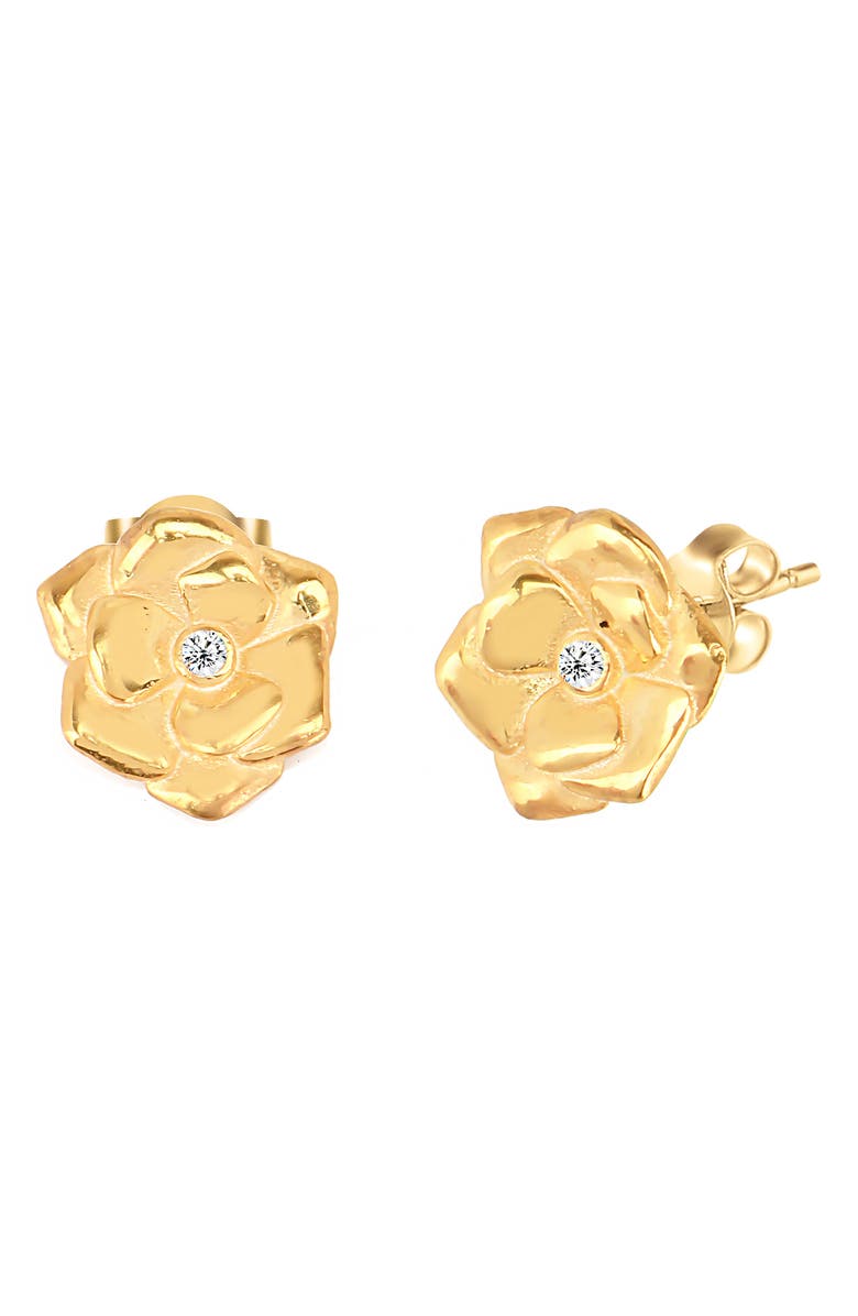 GABI RIELLE Rosebud CZ Stud Earrings, Main, color,