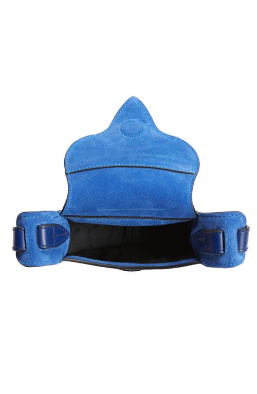 Isabel Marant Botsy Mini Flap Suede Shoulder Bag In Blue