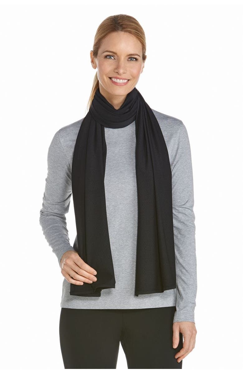 Coolibar Bhakti Sun Shawl, UPF 50+ Sun Protection, Main, color, Black