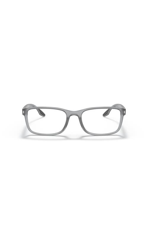 Prada Linea Rossa 55mm Rectangle Optical Glasses In Gray