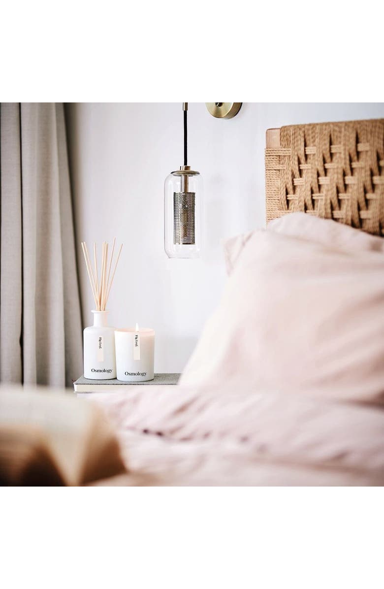 Osmology Fig Leaf Reed Diffuser - Black Fig Vetiver and Cedarwood, Alternate, color, White