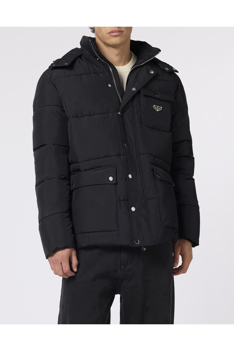 Nylon Jacket Gothic Plein Men, Main, color, black