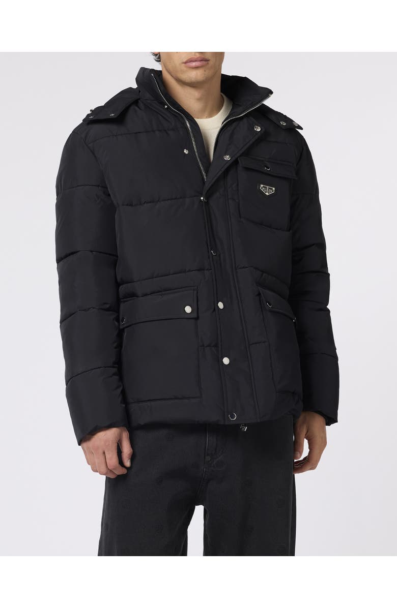 PHILIPP PLEIN Nylon Jacket Gothic Plein Men, Main, color, Black