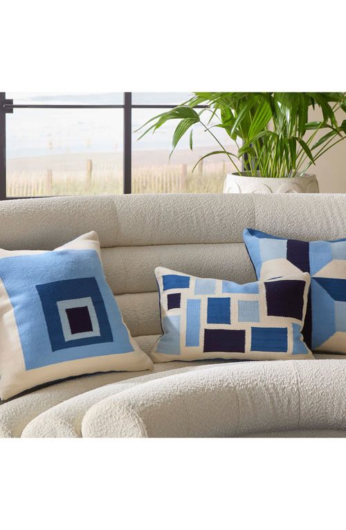 Jonathan Adler Pop Floating Blocks Pillow In Blue