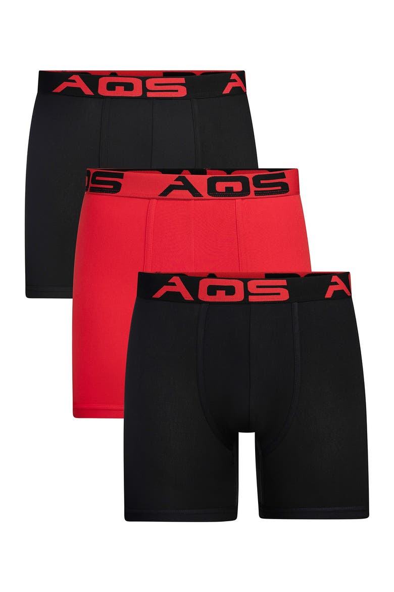 Classic Fit Boxer Briefs - Pack of 3, Main, color, BLACK/RED/BLACK