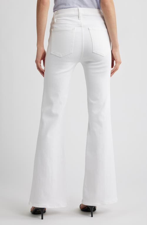 Frame Le Crop Flare Mini Slits Jeans In White In White