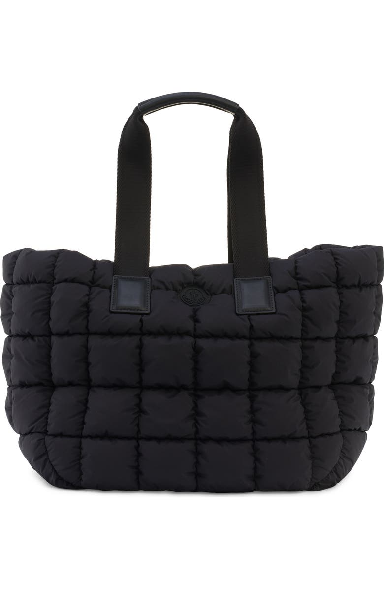 Moncler Caradoc Puffer Tote, Main, color, Black