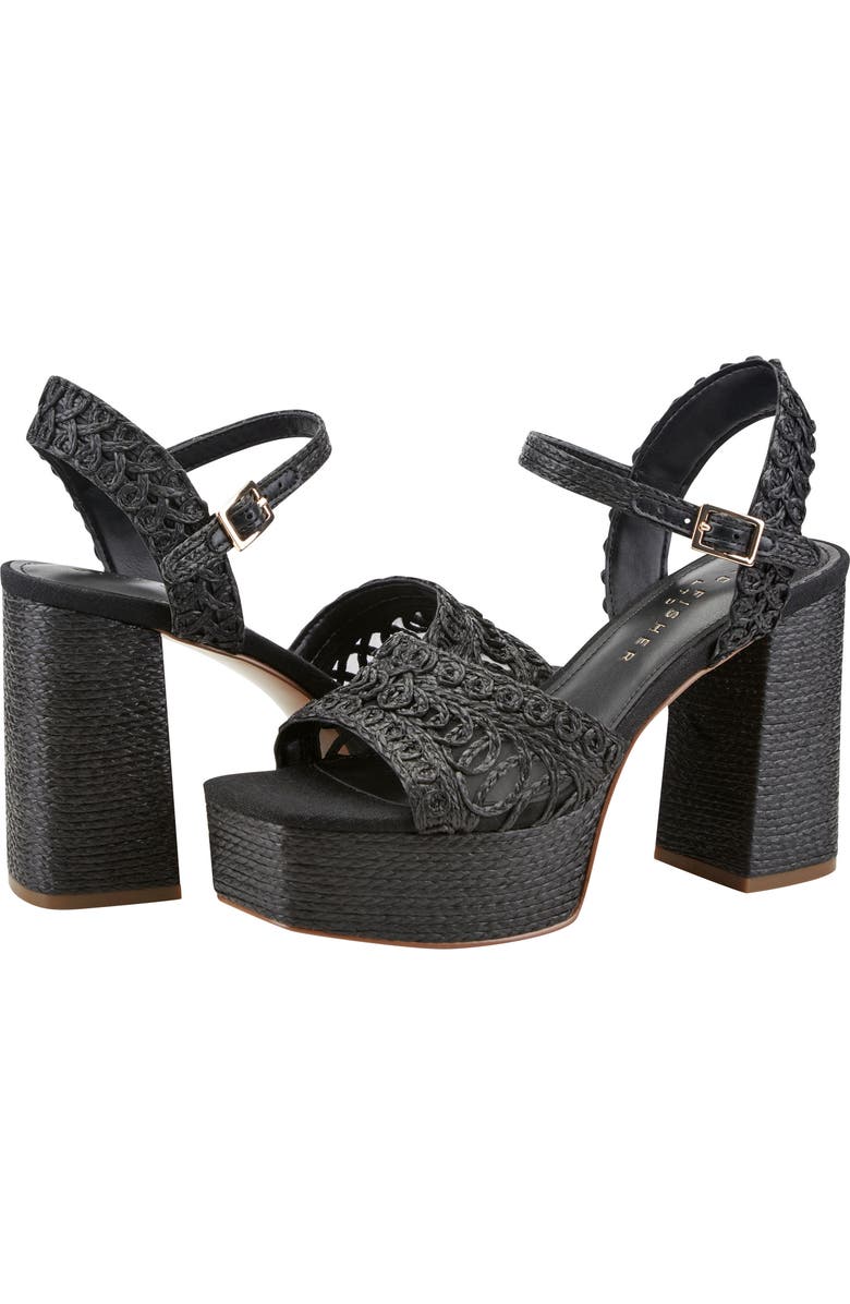 Marc Fisher LTD Chayse Ankle Strap Platform Sandal, Alternate, color, Black