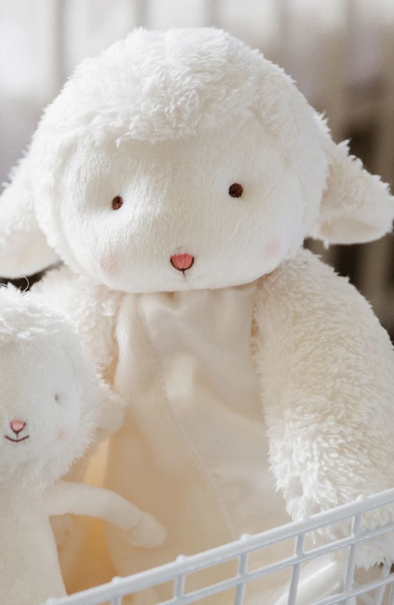 Bunnies by the Bay Kiddo the Lamb Buddy Blanket, Alternate, color, White