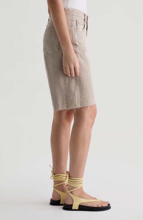 Ag Hattie High Waist Raw Hem Denim Barrel Shorts