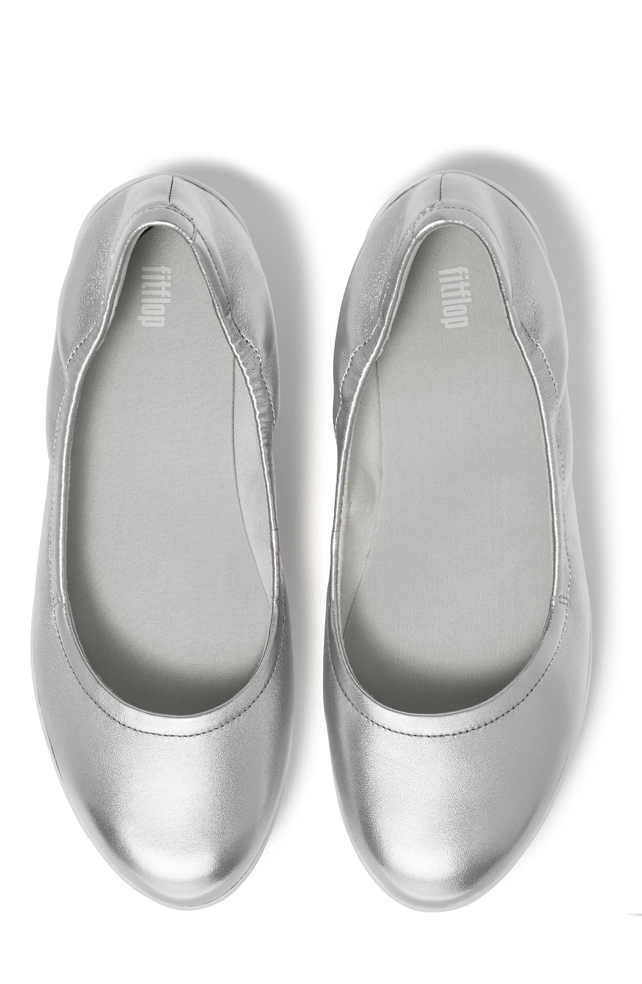 Flowform Ballet Flat, Alternate, color, SILVER