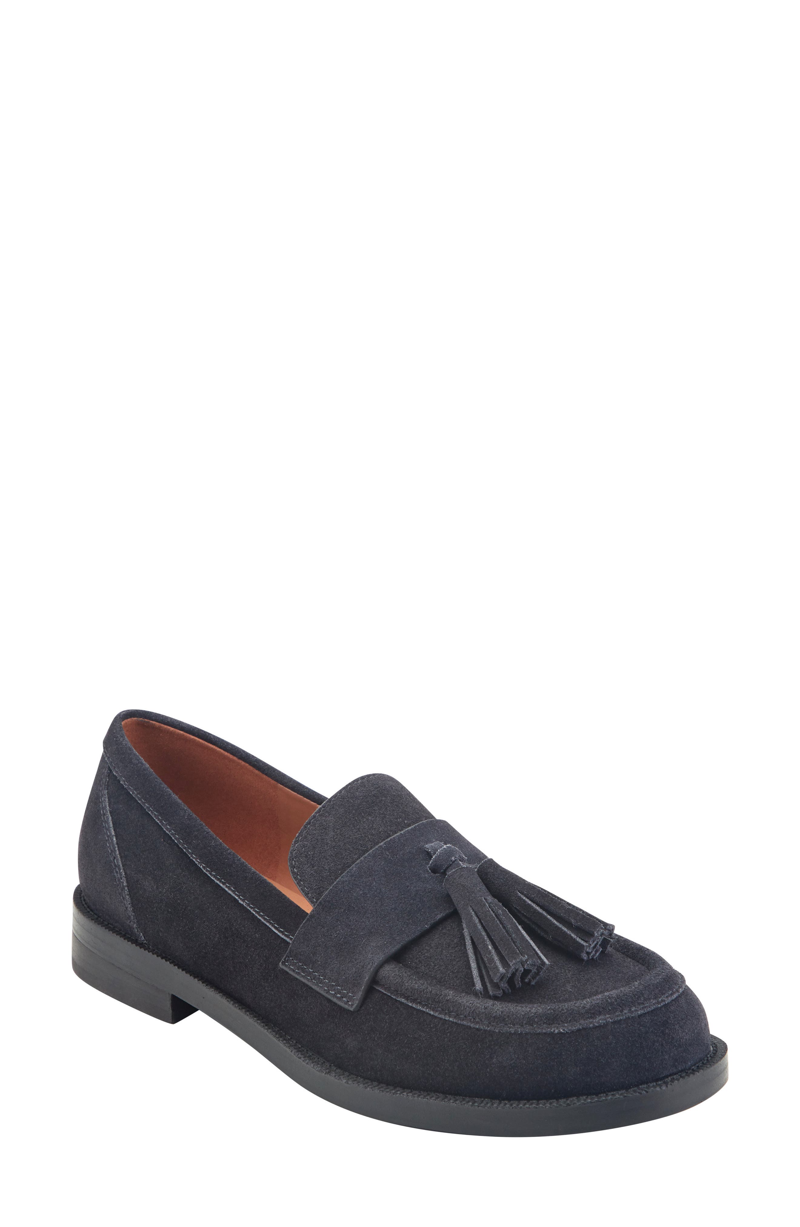 Tifani Tassel Loafer, Main, color, DARK BLUE
