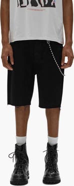 PURPLE BRAND Midnight Relaxed Cutoff Denim Shorts