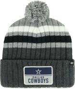 '47 Men's '47 Gray Dallas Cowboys Stack Cuffed Knit Hat with Pom