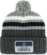 '47 Men's '47 Gray Dallas Cowboys Stack Cuffed Knit Hat with Pom