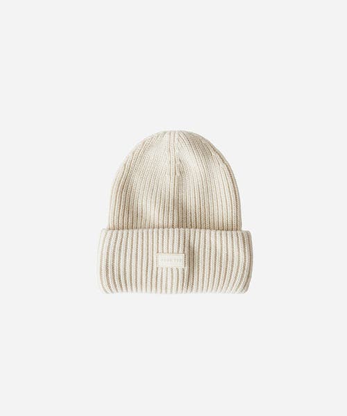 Gigi Pip Gigi Merino Wool Chunky Ribbed Beanie In Off-white
