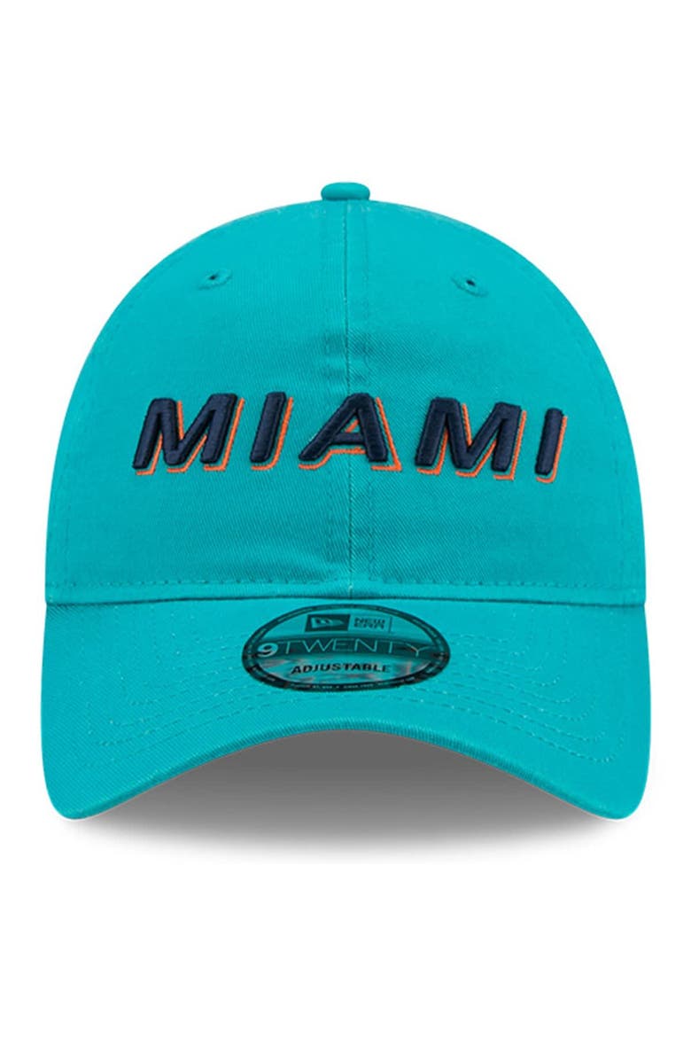 Men's New Era  Aqua Miami Dolphins 2025 Rivalries Collection Team 9TWENTY Adjustable Hat, Alternate, color, Aqua