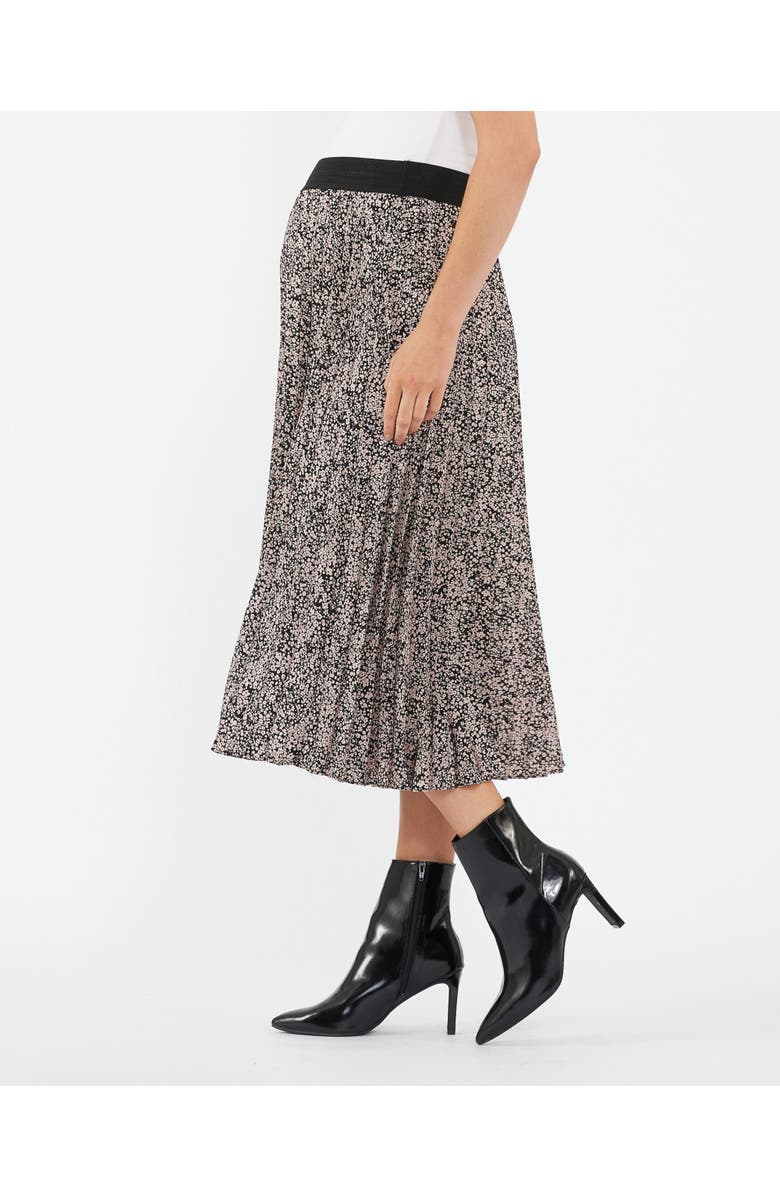 Ripe Maternity Florence Pleat Skirt, Alternate, color, Black / Dusty Pink