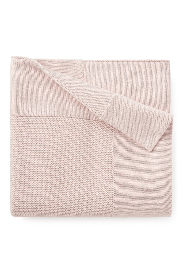 Cotton Knit Blanket, Main, color, LIGHT PINK