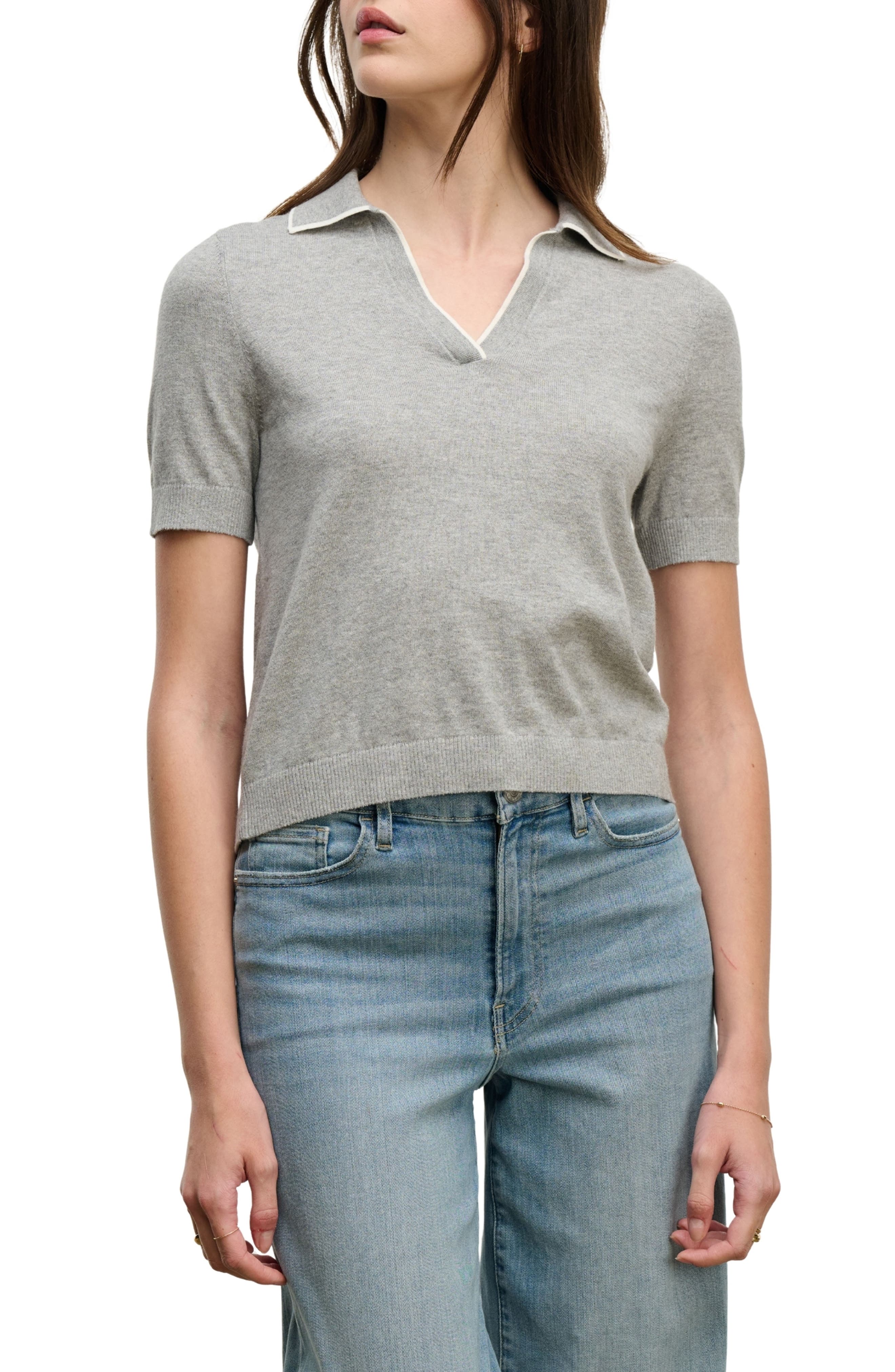 Abela Cotton & Cashmere Sweater Polo