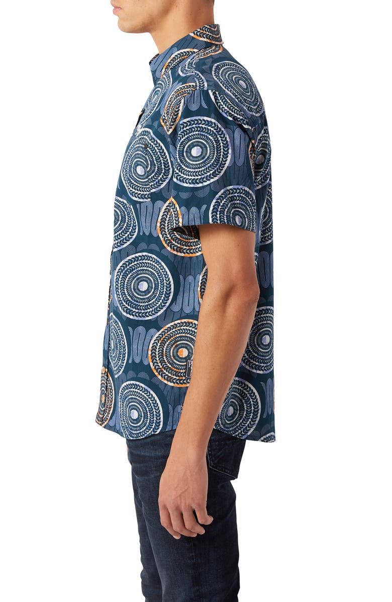 PRPS Cyclonic Short Sleeve Cotton Button-Up Shirt, Alternate, color, 