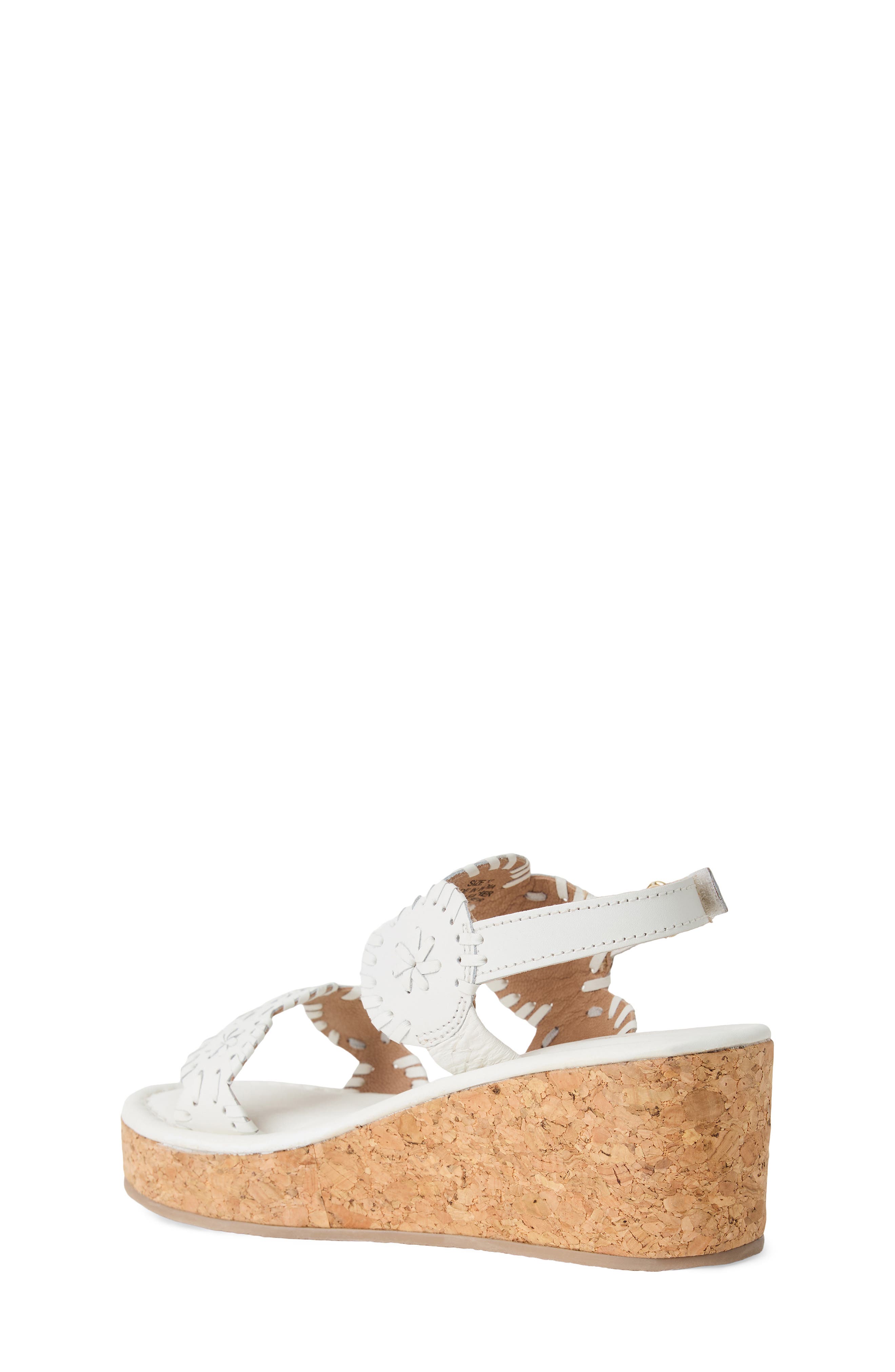 Jack Rogers Kids' Lauren Slingback Platform Wedge Sandal, Alternate, color, White