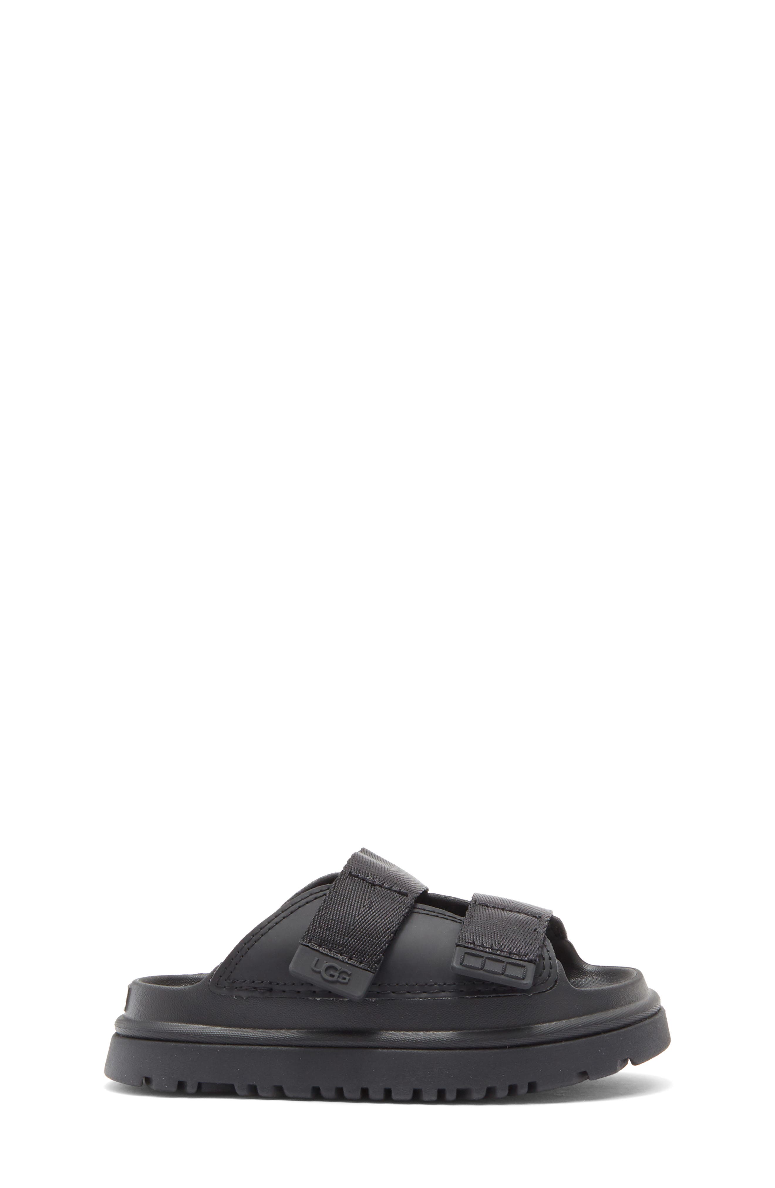 UGG<sup>®</sup> Kids' GoldenGlow Slide Sandal, Alternate, color, Black