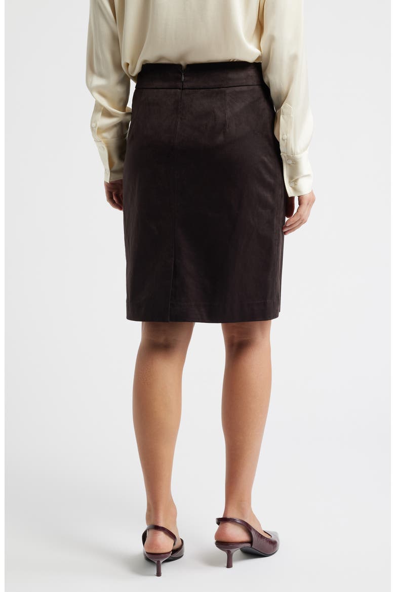 Faux Suede Skirt, Alternate, color, ESPRESSO