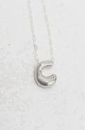 Emerson & Oliver Small Paperclip Necklace with Silver Letter Charm