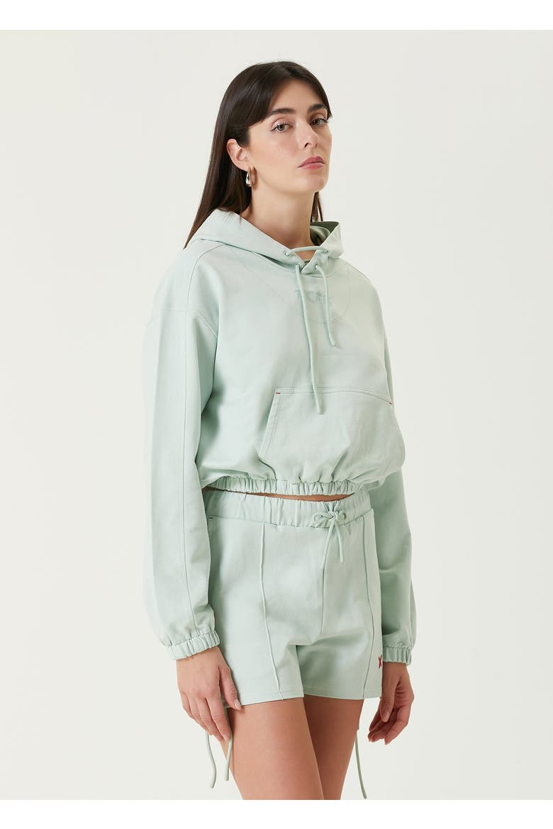 Free Heaven Crop Hoodie, Alternate, color, light green surf spray