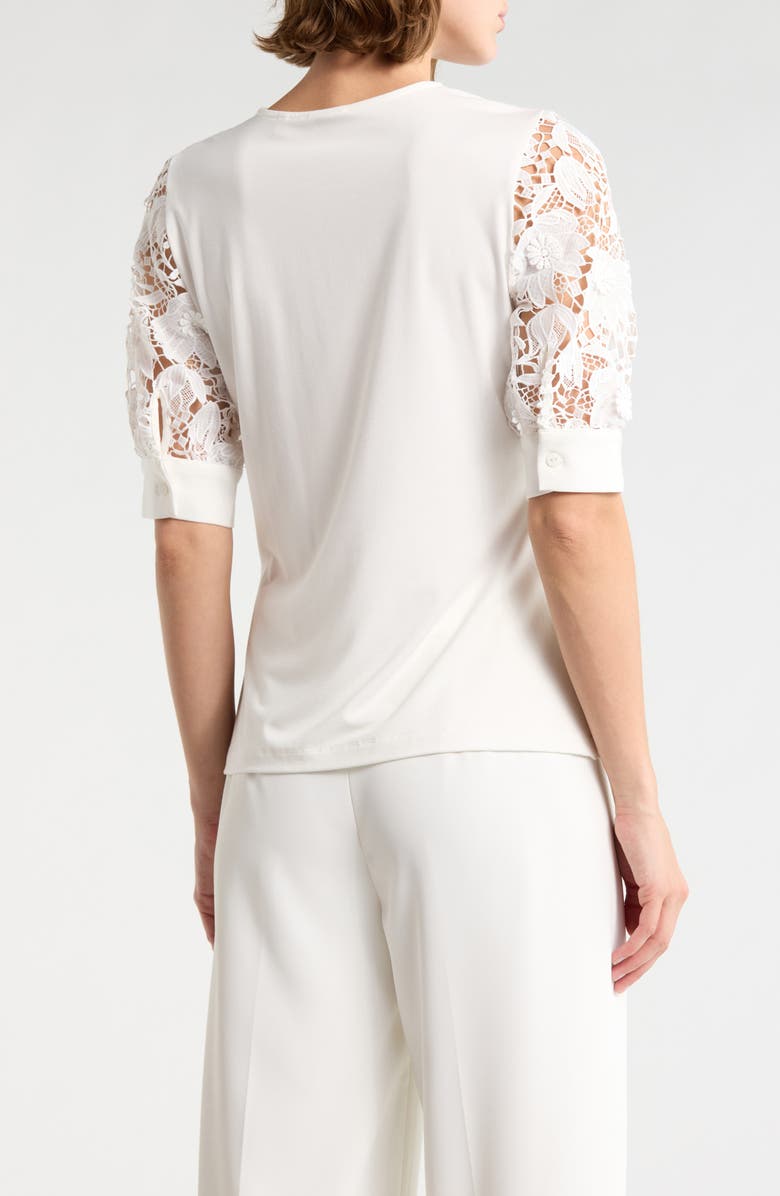 Elie Tahari The Estella Lace Top, Alternate, color, White