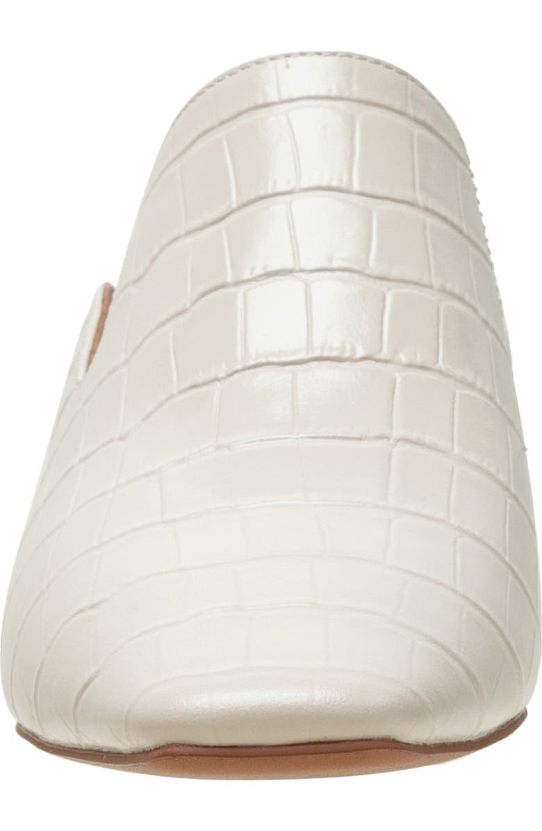 Linea Paolo Giselle Croc Embossed Mule, Alternate, color, Ivory
