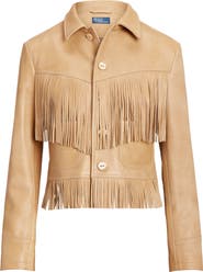 Polo Ralph Lauren Fringe Leather Jacket