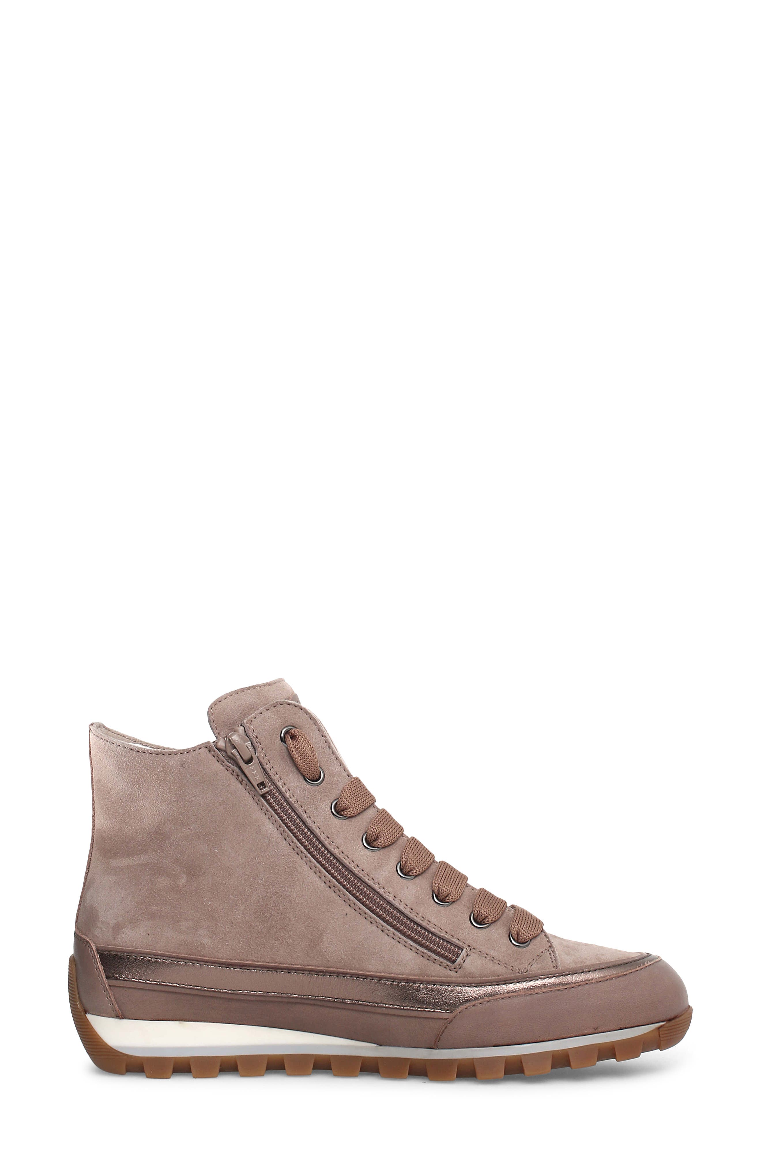 Janis Strip High Top Sneaker, Alternate, color, TAUPE