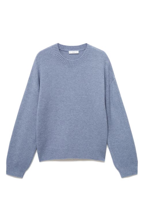 Mango Teen Crewneck Sweater In Blue