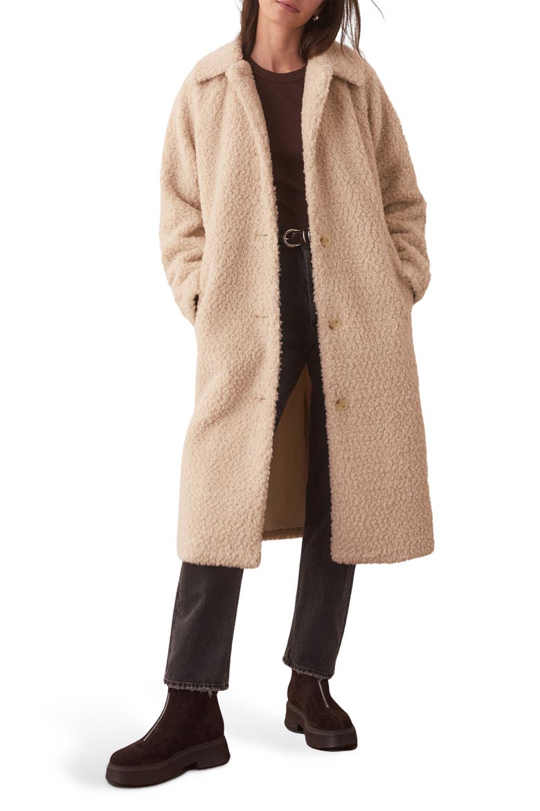 Faux Shearling Coat, Main, color, CREAM