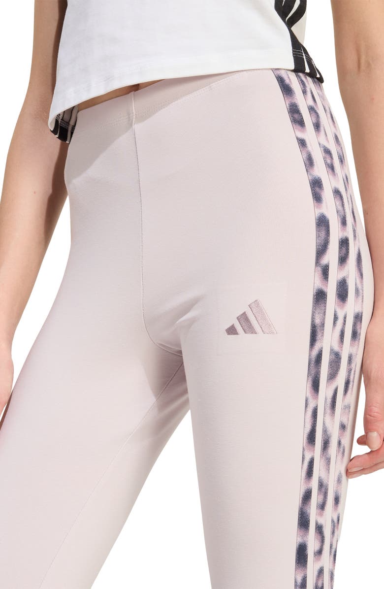 adidas 3-Stripe Leggings, Alternate, color, Ice Purple/ Multicolor