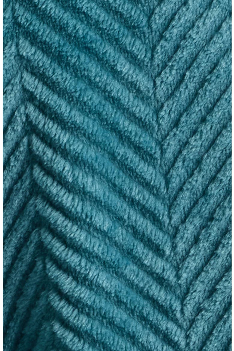 Textured Plush Shawl Robe, Alternate, color, HORIZON