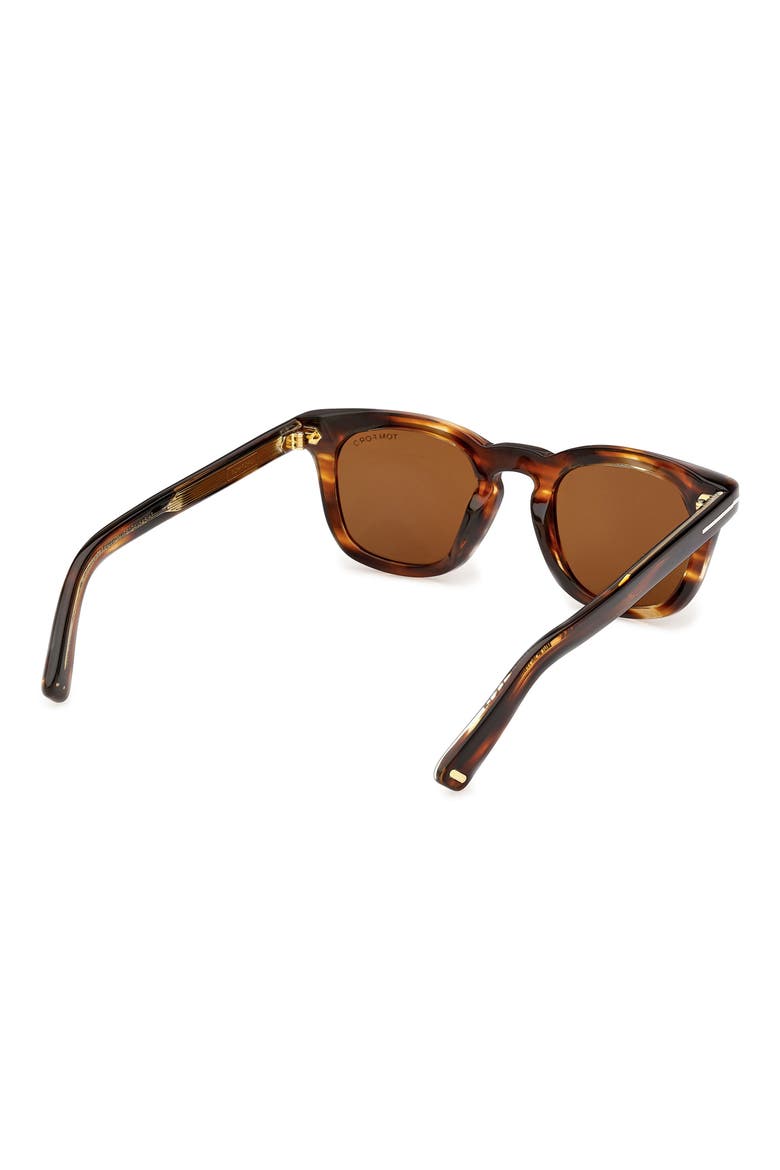 48mm Square Sunglasses, Alternate, color, STRIPED BROWN HAVANA / BROWN