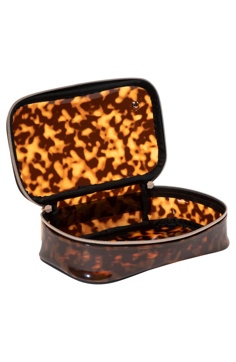 Stephanie Johnson Claire Miami Tortoise Medium Makeup Bag, Alternate, color,