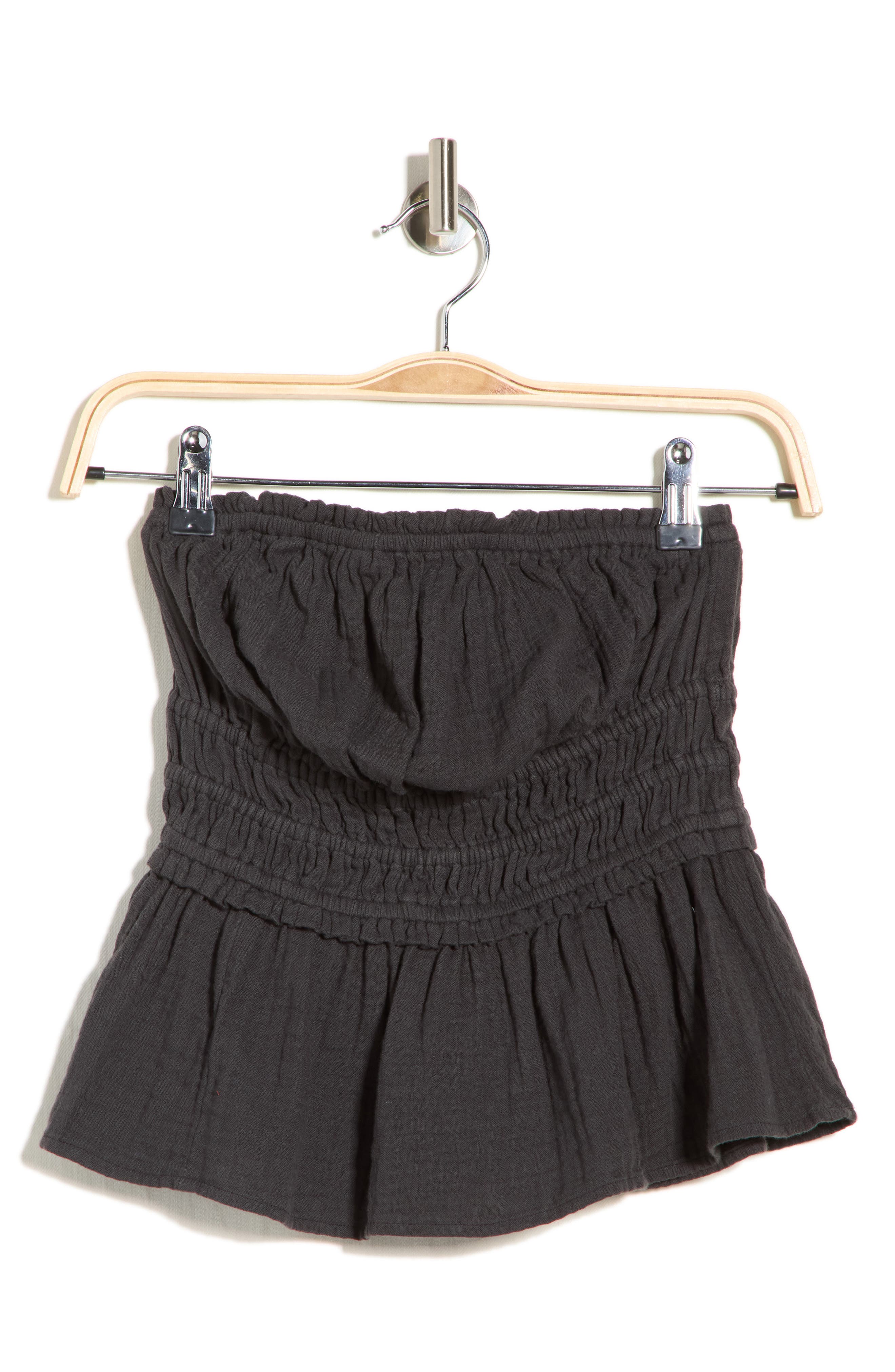 Abound Strapless Ruffle Gauze Top