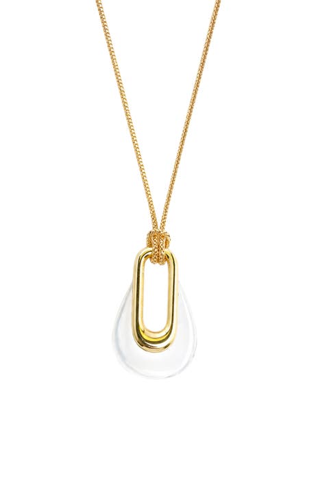 Mother of Pearl Pendant Long Necklace