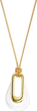 ARGENTO VIVO Mother of Pearl Pendant Long Necklace