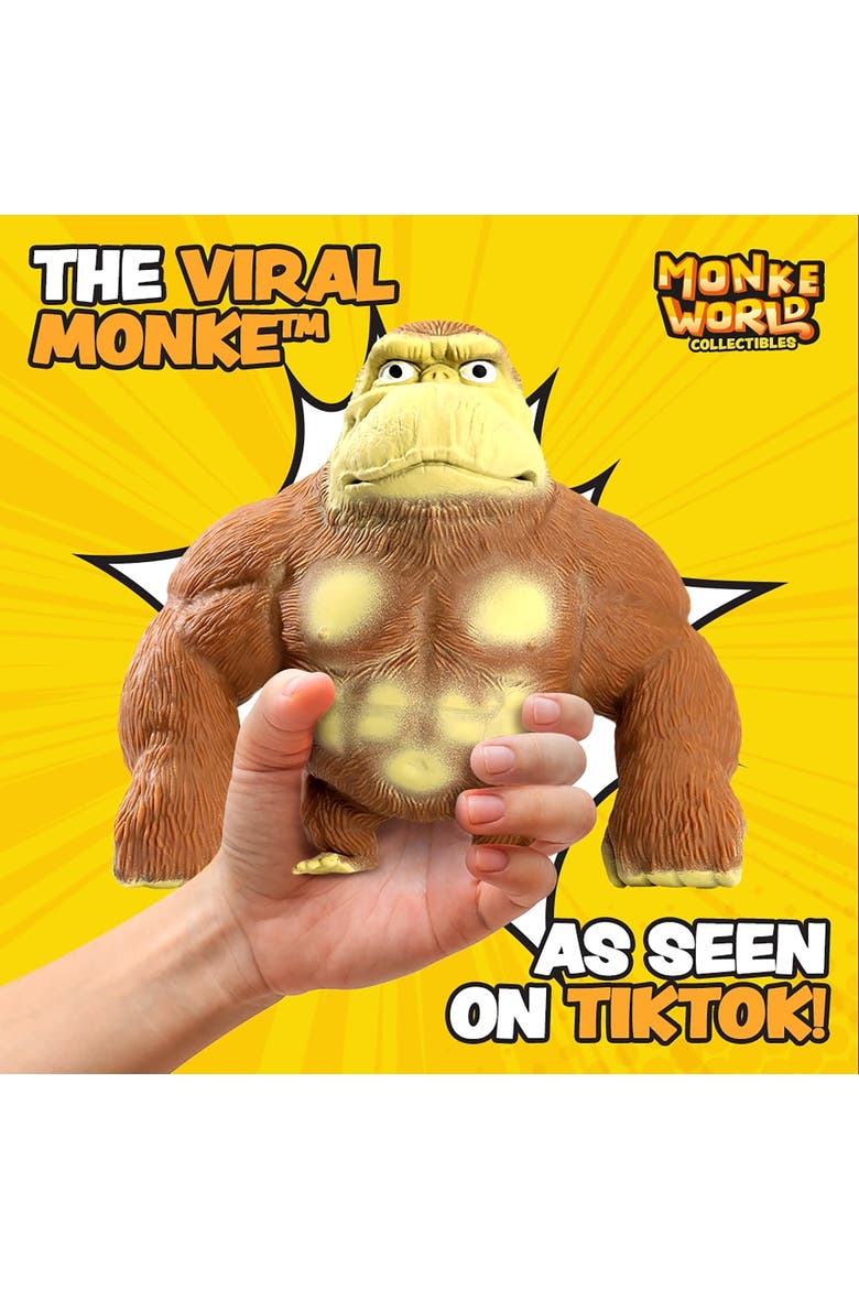 Original Stretchy Monkey The Trending Squishies Fidget, Alternate, color, Brown